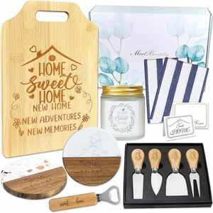 Meilleurs cadeaux de déménagement pour la maison, ensemble de vaisselle en bois pour couple de jeunes mariés, cadeaux uniques pour les nouveaux propriétaires, vente en gros - Product Image 1