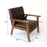 Vente de gros Mobilier de maison, chaise souple au design moderne pour le salon et l'hôtel, chaise canapé en bois massif avec tissu