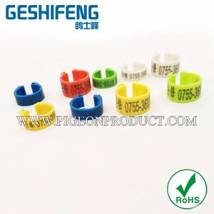 Plastic snap open plastic printing pigeon logo and name number on pigeon ring - Product Image 5