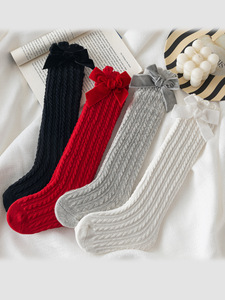2025 nuevos calcetines de princesa de estilo español <span class=keywords><strong>para</strong></span> niñas, <span class=keywords><strong>medias</strong></span> <span class=keywords><strong>para</strong></span> niños, calcetines hasta la rodilla <span class=keywords><strong>para</strong></span> niñas, calcetines dulces de Color sólido con Lazo de terciopelo - Product Image 4