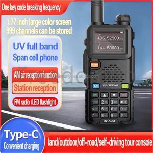 Talkie-walkie portable FM double bande 999 canaux, avec puce 5e génération 10W pour UV-5RH, appariement de fréquence en un clic, portée 3-10 km - Product Image 3