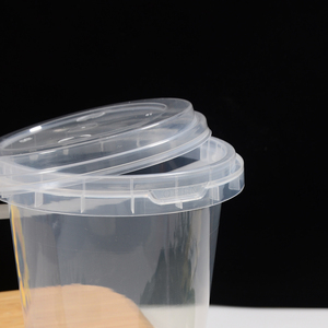 PP Chất Liệu 1000Ml Trong Suốt Trà Sữa Cup Với Xử Lý Takeout Nước Trái Cây Trà Sữa Salad Xô Hai Rơm Lỗ Nắp - Product Image 5