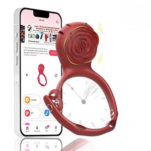 LOVE.New Adult Sex Product Charging <b>Remote</b> <b>Control</b> Rose Massage Lock Semen Ring Male Female Shared Cock <b>Vibrator</b> sex toy - Product Image 1