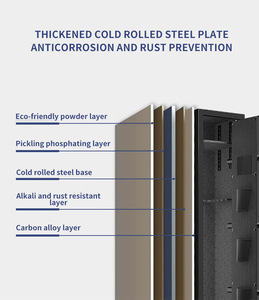 Bền Chất Lượng Cao Lớn Thép Chống Cháy Súng An Toàn Với Vân Tay Điện Tử Kỹ Thuật Số Khóa Và Chìa Khóa Lưu Trữ An Toàn - Product Image 6