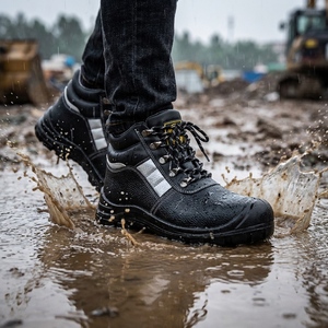 MAXITOUGH Scarpe Antinfortunistiche da Lavoro Impermeabili all'Ingrosso in Crosta di Pelle Bovina Goffrata con Intersuola in Acciaio - Product Image 3