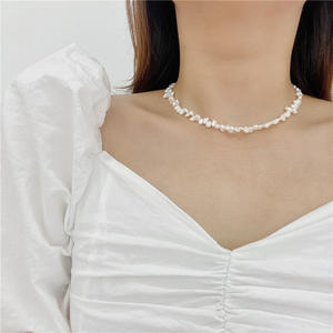 Moda doğal tatlısu barok uzun inciler manyetik kalp kolye - Product Image 3