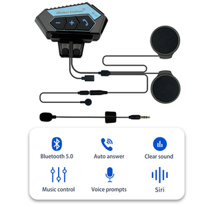 Audfonos Para Casco, BT12 Casco de Motocicleta Auriculares <span class=keywords><strong>Manos</strong></span> <span class=keywords><strong>Libres</strong></span> <span class=keywords><strong>Kit</strong></span> de Llamada, Impermeable Inalámbrico Bluetooth Casco Auriculares - Product Image 2