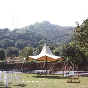 Tenda Indiana a Piramide Volante Grande con Telo Parasole, in Tessuto Oxford Spesso Impermeabile per <span class=keywords><strong>Campeggio</strong></span> Estivo all'Aperto - Product Image 4