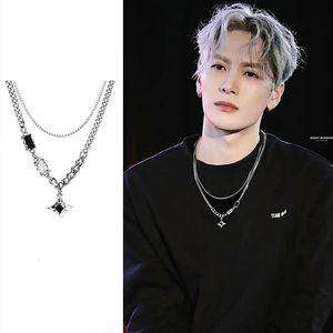 Kalung liontin bintang minimalis untuk pria/wanita, aksesori mewah ringan hiphop Punk Gotik Edgy - Product Image 6