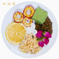 Sachets de tisane aux herbes lyophilisées Citron, Feuille de Lotus et Rose, 100g, Boîte de 10 paquets