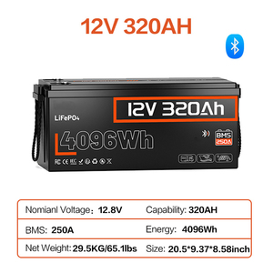 Paket Baterai Lithium 12V 320Ah Dengan BMS 200A Dapat Diisi Ulang untuk Kereta Golf, Berkemah, Perahu Pancing - Product Image 3