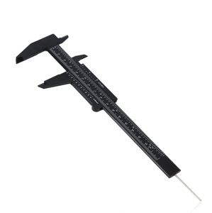 Calibrador Vernier de Plástico, Herramienta de Medición para Microblading, Regla Negra para Cejas, para Diseño de Cejas con Maquillaje Permanente - Product Image 1