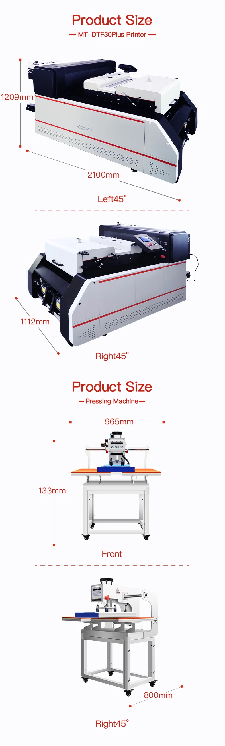 One Stop Solution MT MTuTech DTF Printer Printing Machine 60 cm