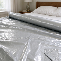 Rouleau de film en polyuréthane thermoplastique TPU argenté, film occultant imperméable pour rideau occultant, protège-matelas, nappe