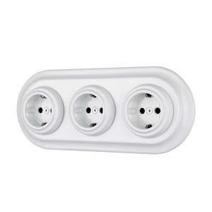 Enchufe de pared de <span class=keywords><strong>porcelana</strong></span> europeo alemán eléctrico <span class=keywords><strong>Vintage</strong></span> de cerámica empotrada - Product Image 6