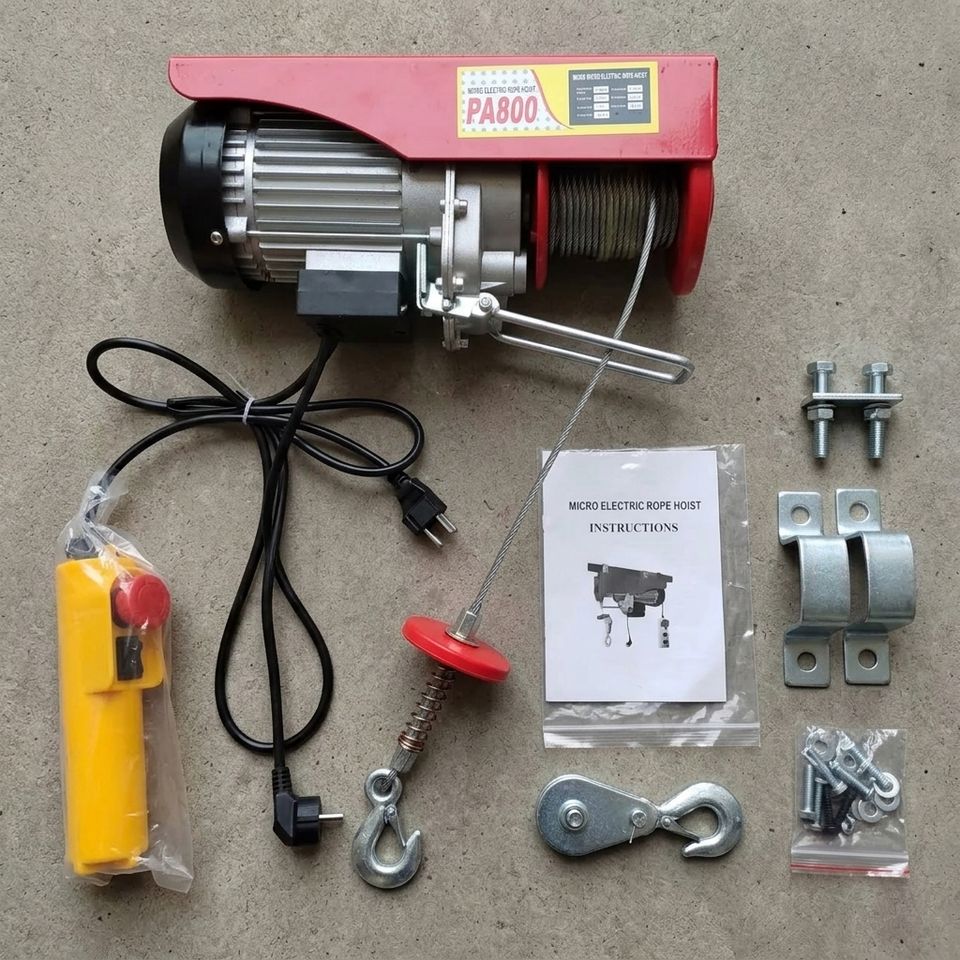 Mini Electric Hoist Fixed Type Portable Wire Rope Lifting Winch for ...