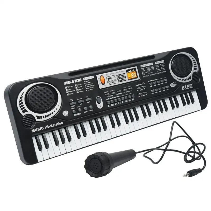 61 Keys Piano Keyboard Toys with Microphone Electronic Teaching Piano Toy Music Piano Keyboard for Kids Beginners