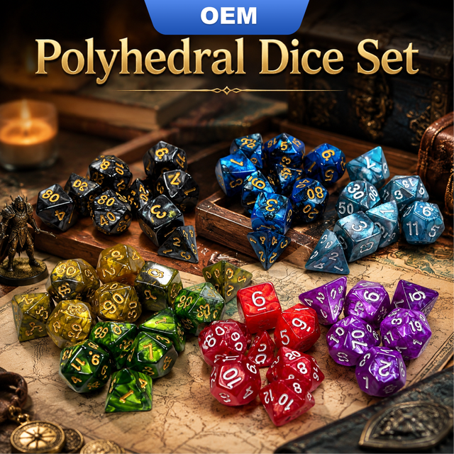 Polyhedral Dice Set 7pcs Multi-Color, DND Role Playing Dice for Dungeons and Dragons RPG Table Games Part Games