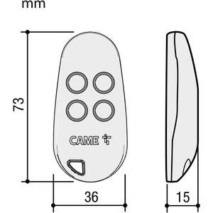Control Remoto para Puerta de Garaje Came Top44Rbn 806Ts-0270 de 4 Botones, 433 Mhz, Código Variable - Product Image 4