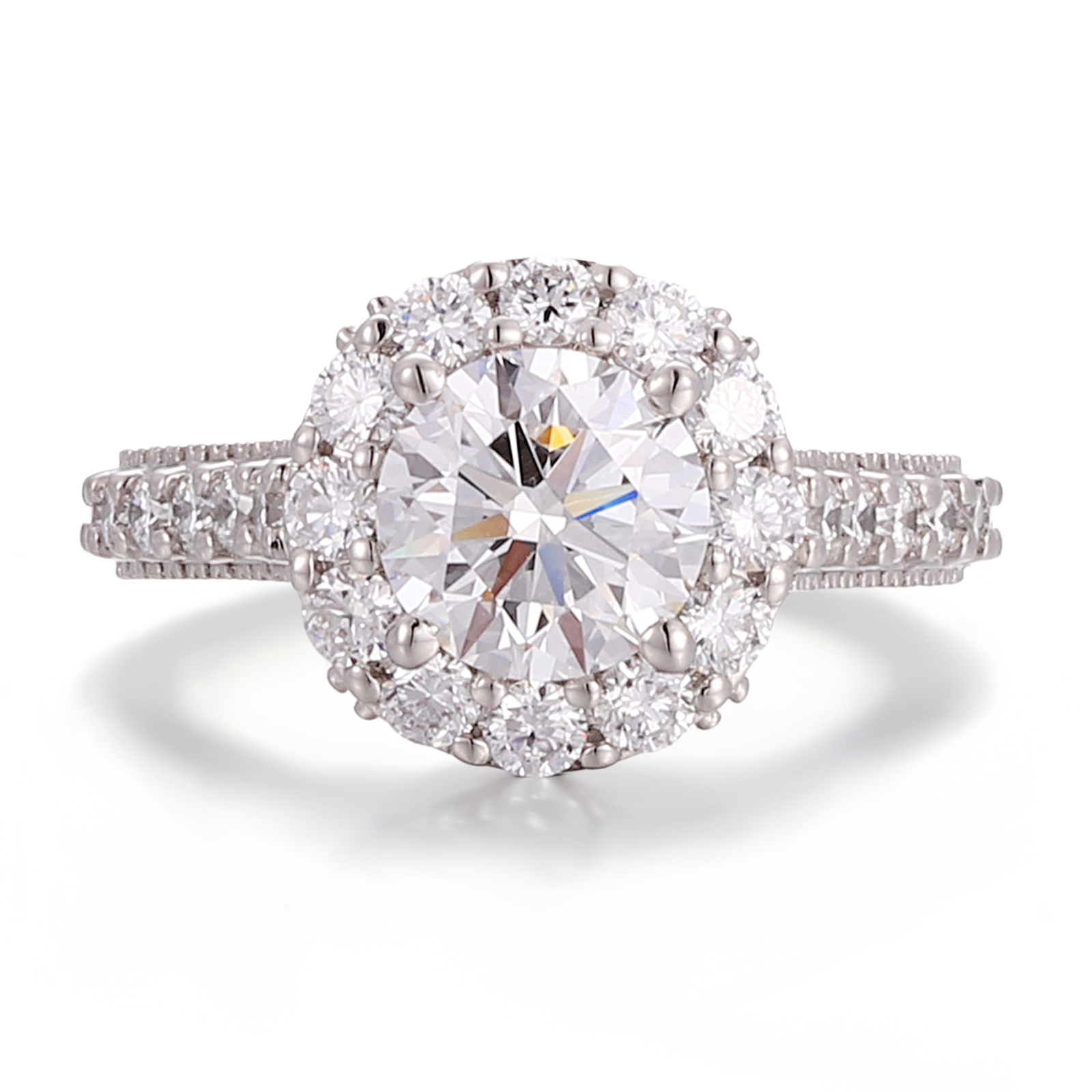 Real solid 10k gold lab diamond ring