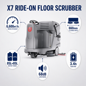 Nettoyeur <span class=keywords><strong>de</strong></span> sols autoporté CleanHorse X7 pour les salles d'exposition <span class=keywords><strong>de</strong></span> voitures, les concessionnaires automobiles, les bâtiments commerciaux, le <span class=keywords><strong>nettoyage</strong></span> <span class=keywords><strong>de</strong></span> grandes surfaces intérieures - Product Image 3