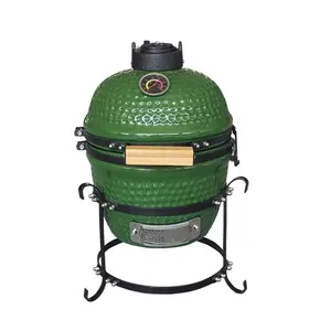 SEB KAMADO 13 인치 그린 컬러 바베큐 계란 그릴 바베큐 세라믹 숯 미니 kamado 조