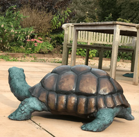 Statue de tortue géante en bronze coulé pour jardin, à vendre