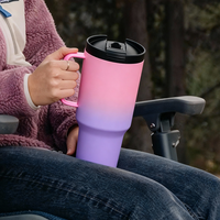Gobelet isotherme 40 oz en acier inoxydable 304, tasse de voyage isolée avec couvercle 2-en-1 pour porte-gobelet et camping