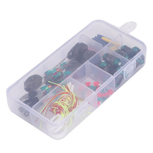 Kit de flotteurs de pêche Seven Stars pour la pêche en eau courante, avec stoppeurs en coton et poids en plomb, durables pour la pêche en rivière, en plastique rectangulaire, 5 ensembles - Product Image 3