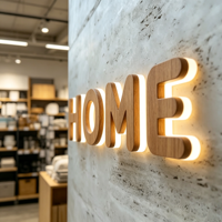 Enseigne personnalisée en lettres 3D rétroéclairées par LED, logo en acier inoxydable éclairé par halo, signalétique publicitaire écologique pour café, bar, entreprise