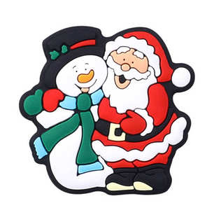 2024 natale Stock per bambini cartone animato Babbo Natale & pupazzo di neve Silicone perline dentali all'ingrosso acrilico plastica e Lucite perline - Product Image 5