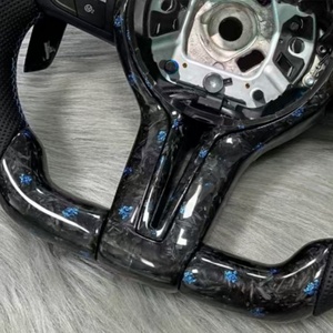 Volante de Coche de Fibra de Carbono Forjado Personalizado, Apto para <span class=keywords><strong>BMW</strong></span> F06 F10 F15 F16 F22 F30 F31 F32 F33 M3 M4 E91 E92 E71 F87 F81 - Product Image 5