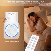 Prise murale programmable sans fil RF avec télécommande, compatible EU, UK, SCHUKO, 433 MHz, interrupteur électrique 220 V/230 V 10 A pour éclairage