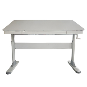 Estación de trabajo de oficina en casa de fábrica, mesa de pie móvil para ordenador, altura de madera blanca, Manual, plegable, ajustable - Product Image 4