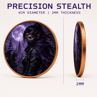 Pièce commémorative Bane of Shadows - Pièce de cuivre de collection de 40 mm - Pièce d'art gothique Assassin pour cadeau et décoration