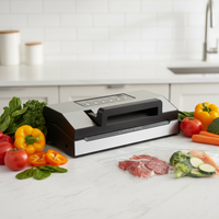 Scelleuse sous vide électrique automatique pour sacs alimentaires, double étanchéité, pour usage domestique, capacité 5,1-10L, classe d'efficacité énergétique A+++, avec coupe-sacs intégré
