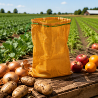 Sacs en filet pour pommes de terre personnalisés, sacs en maille tubulaire respirante en PP pour l'emballage agricole d'oignons, de bois de chauffage, d'arachides, de carottes, de choux, de fruits, de maïs