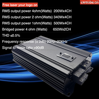 Amplificateur de voiture brésilien pleine gamme RMS 500W 4 canaux pour subwoofer, haut-parleur, médium et basse, 4000W, classe D