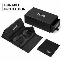Boîte à lunettes de style tiroir haut de gamme, emballage personnalisé coulissant pour lunettes de soleil de luxe, montures optiques et coffrets cadeaux