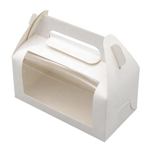 Solution d'emballage personnalisée pour pâtisseries, boîtes à cupcakes en papier personnalisées avec fenêtre en plastique transparent, boîte de boulangerie avec poignées - Product Image 6
