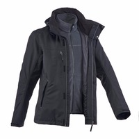 Veste imperméable respirante coupe-vent à fermeture éclair 2 en 1 pour homme, haute performance, chaude, grande taille, automne