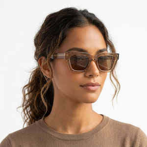 Gafas de sol rectangulares para mujer, montura completa de tortuga, protección UV400, informales, para adultos - Product Image 1