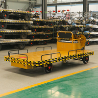 Carretilla Eléctrica de Plataforma de 4 Ruedas para Trabajo Pesado, Vehículo de Transporte de Plataforma Plana, Carro de Carga de Cuatro Ruedas