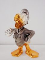 Explosive Luxus-Dekoration: Donald Duck Cartoon-Figur aus Kunstharz mit Galvanisierung für Wohnzimmer, Kreatives Kunsthandwerk