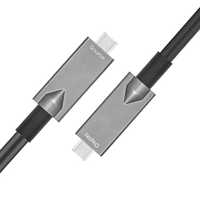 Kabel USB Aktif Optik Tipe-C DP1.4/4-Lane 32G/s Pengisian Cepat 20V 3A PVC Hybrid AOC untuk Video