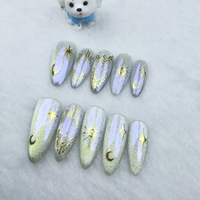Uñas artificiales Almendra Forma de uñas Cool Girl Estilo Cambio de color Fábrica de alta calidad al por mayor