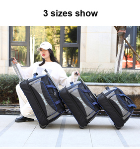 Unisex New Multifunctional 2-<b>Wheel</b> Durable Sports Travel Trolley Luggage Bag Backpack <b>Rucksack</b> Compressible Shoulder Straps - Product Image 4