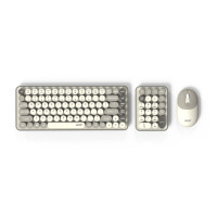 Mini clavier et souris sans fil 2,4 GHz, style rétro steampunk, touches rondes, combo pour PC/ordinateur portable