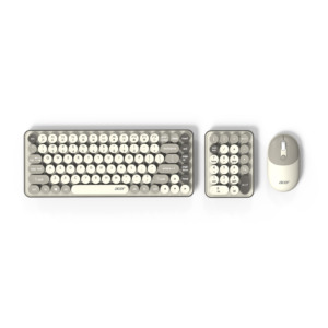 Fornecimento de fábrica 2.4GHz Rodada Keycap Steam Estilo Punk Teclado Retro e Mouse para PC Windows,Laptop - Product Image 2