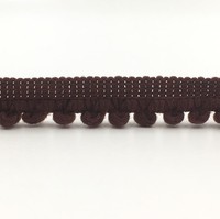 Tissu de jupe de rideau de maison de garniture de frange de 21 couleurs 1cm avec rayonne de polyester de pompon de nylon pour les textiles de maison de vêtements décoratifs